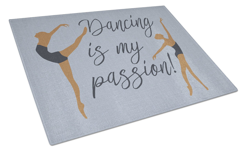 Dancing is My Passion Cutting Board Tempered Glass Kitchen Cutting Surface, Heat Resistant Chopping, Non-Slip Feet, Food Prep & Serving