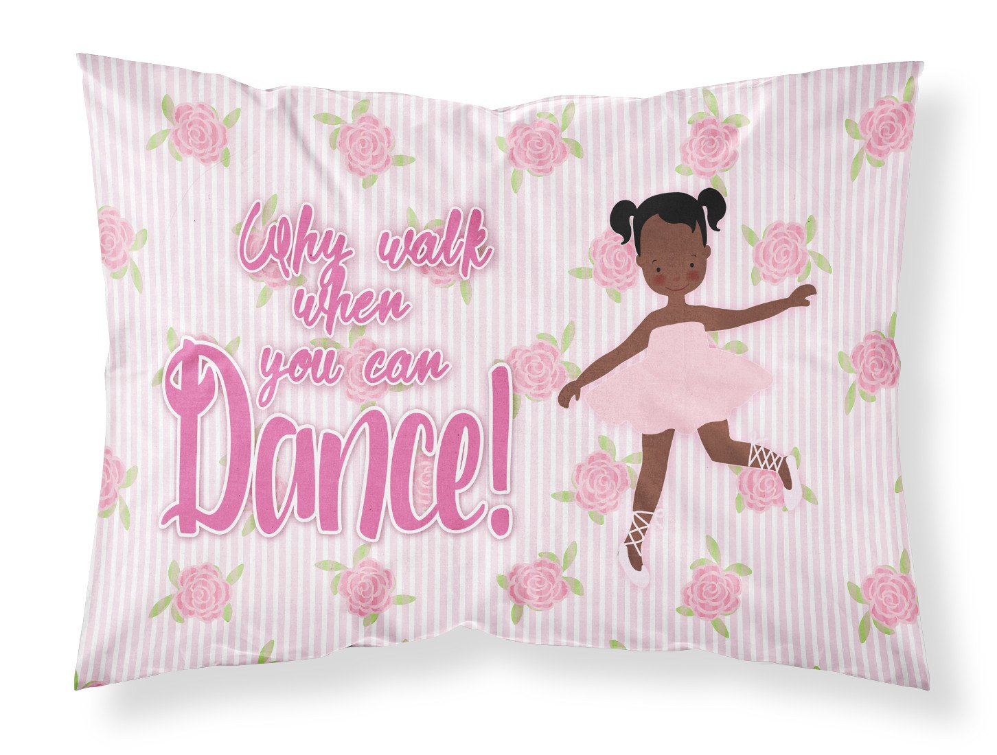 Ballet African American Pigtails Standard Pillowcase Lightweight Super Soft Easy Care Decorative Artwork Pillowcase, Standard
