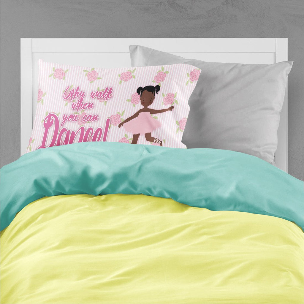 Ballet African American Pigtails Standard Pillowcase Lightweight Super Soft Easy Care Decorative Artwork Pillowcase, Standard