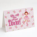 Ballet Red Short Hair Greeting Cards Pack of 8 Blank Cards with Envelopes Whimsical A7 Size 5x7