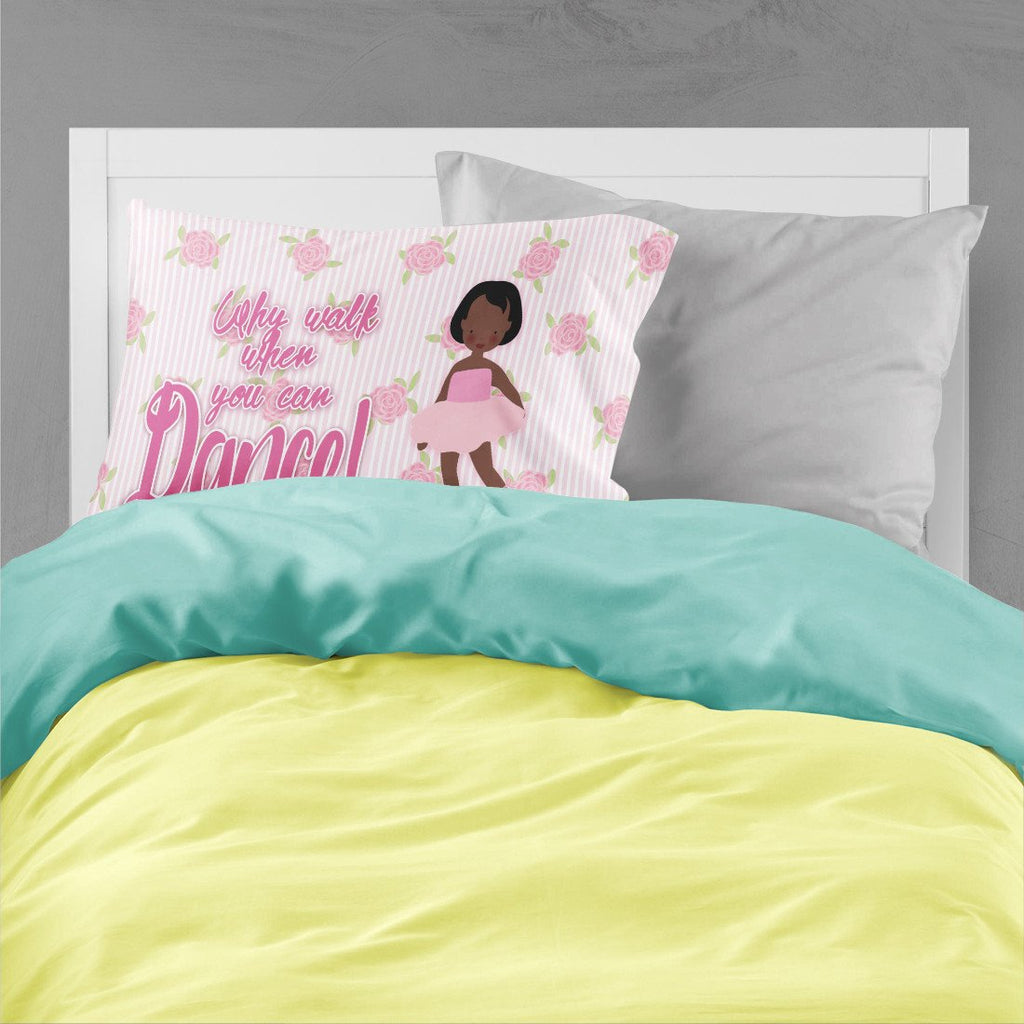 Ballet African American Short Hair Standard Pillowcase Lightweight Super Soft Easy Care Decorative Artwork Pillowcase, Standard
