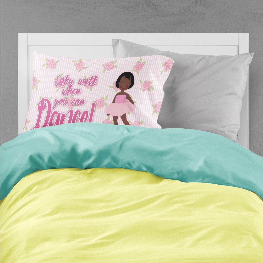 Ballet African American Short Hair Standard Pillowcase Lightweight Super Soft Easy Care Decorative Artwork Pillowcase, Standard