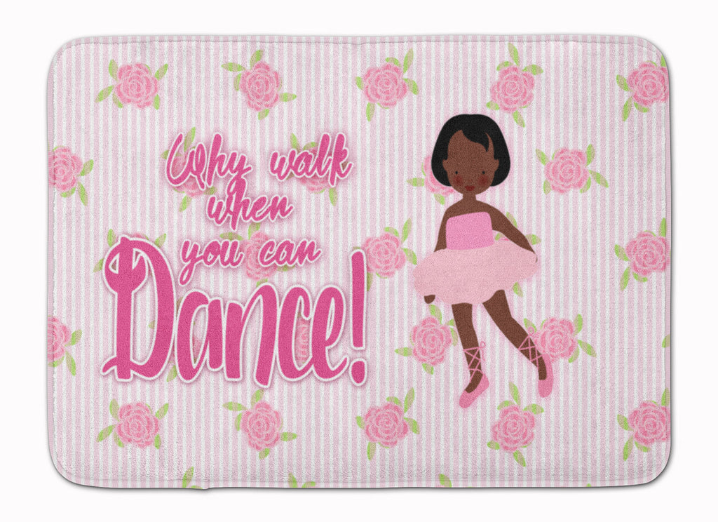 Ballet African American Short Hair Memory Foam Kitchen Mat Machine Washable Anti-Fatigue Cushion Comfort Bath or Kitchen Rug