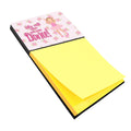 Ballet Brown Short Hair Watercolor Sticky Note Holder Refillable Dispenser Desk Accessory 3x3 Pad Gift