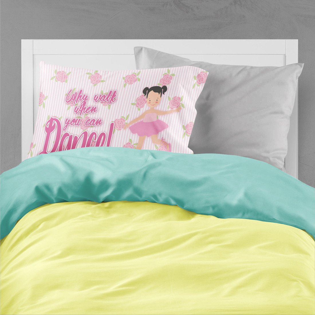 Ballet Pigtails Standard Pillowcase Lightweight Super Soft Easy Care Decorative Artwork Pillowcase, Standard