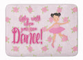 Ballet Pigtails Memory Foam Kitchen Mat Machine Washable Anti-Fatigue Cushion Comfort Bath or Kitchen Rug