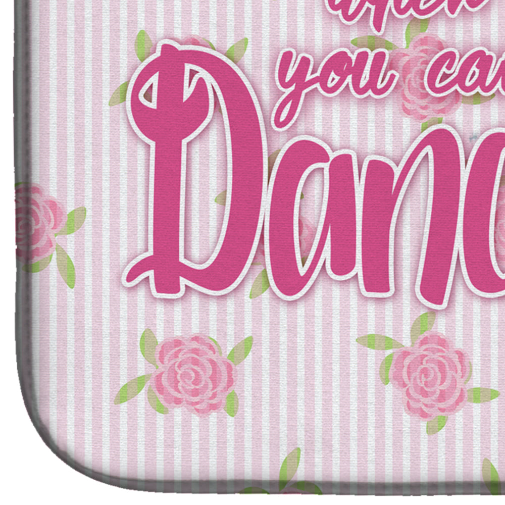 Ballet Long Blonde Hair Dish Drying Mat Absorbent Dish Drying Mat Pad for Kitchen Counter Dish Drainer Mat for Countertop, 14 x 21", Multicolor