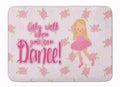 Ballet Long Blonde Hair Memory Foam Kitchen Mat Machine Washable Anti-Fatigue Cushion Comfort Bath or Kitchen Rug