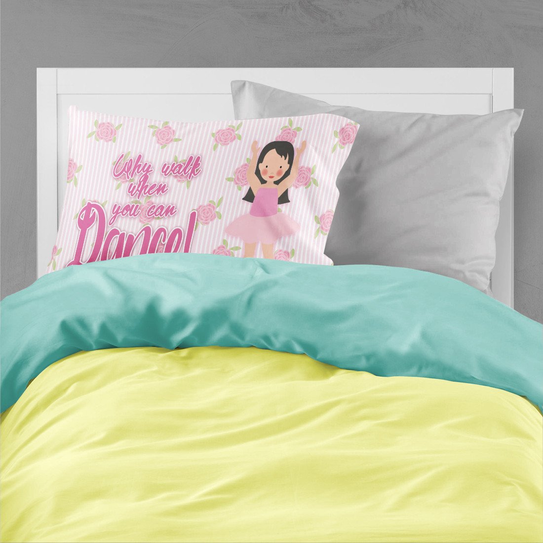Ballet Long Dark Hair Standard Pillowcase Lightweight Super Soft Easy Care Decorative Artwork Pillowcase, Standard