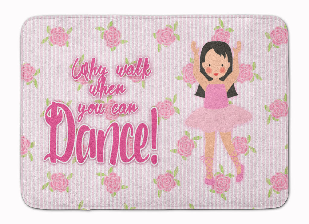 Ballet Long Dark Hair Memory Foam Kitchen Mat Machine Washable Anti-Fatigue Cushion Comfort Bath or Kitchen Rug