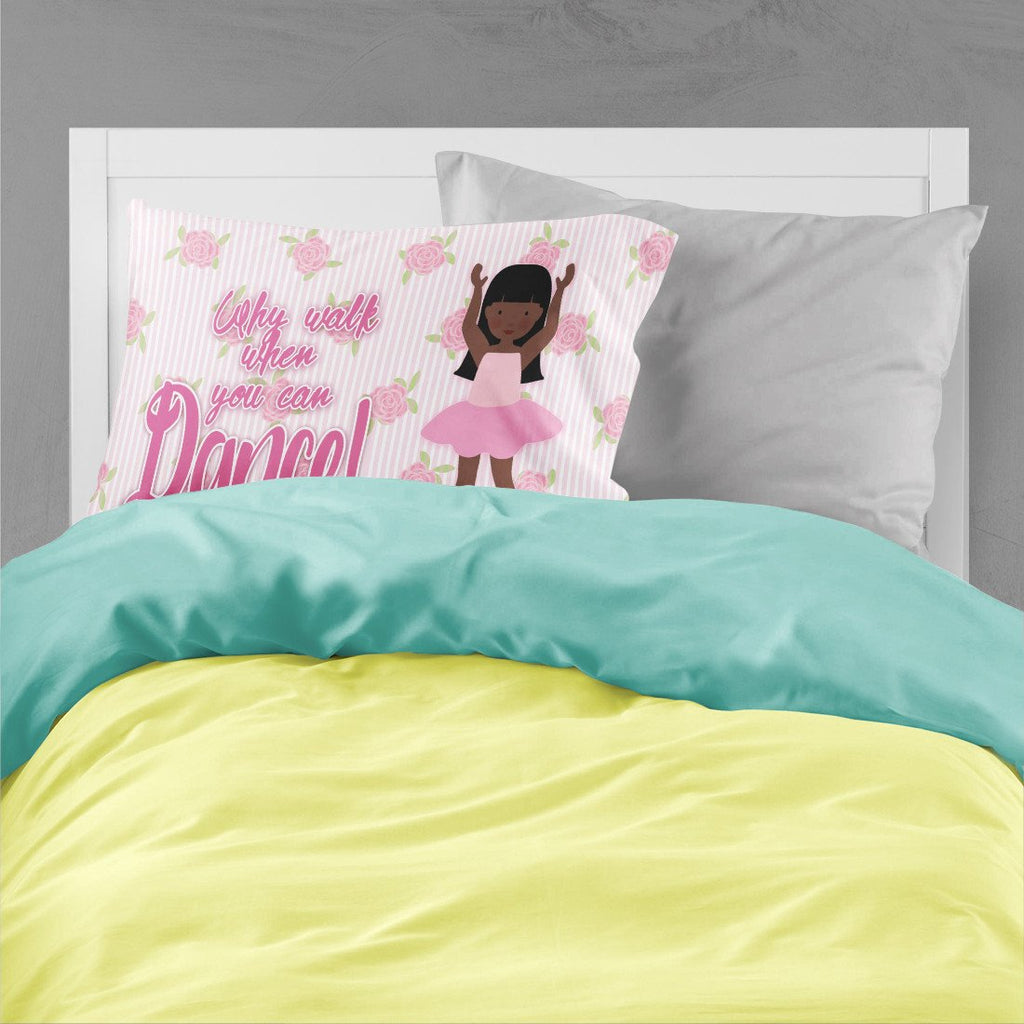 Ballet Long Hair African American Standard Pillowcase Lightweight Super Soft Easy Care Decorative Artwork Pillowcase, Standard
