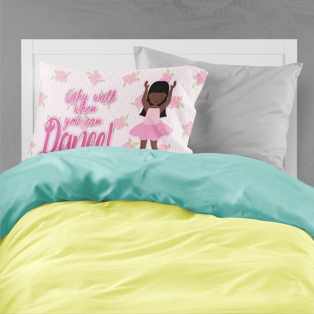 Ballet Long Hair African American Standard Pillowcase Lightweight Super Soft Easy Care Decorative Artwork Pillowcase, Standard