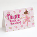 Ballet Dance Brunette Greeting Cards Pack of 8 Blank Cards with Envelopes Whimsical A7 Size 5x7