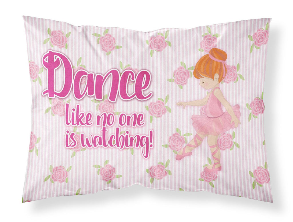 Ballet Dance Red Hair Standard Pillowcase Lightweight Super Soft Easy Care Decorative Artwork Pillowcase, Standard