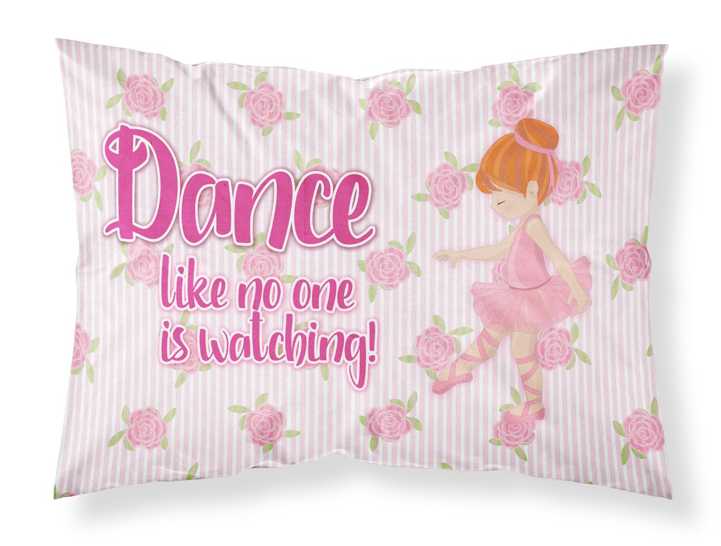 Ballet Dance Red Hair Standard Pillowcase Lightweight Super Soft Easy Care Decorative Artwork Pillowcase, Standard