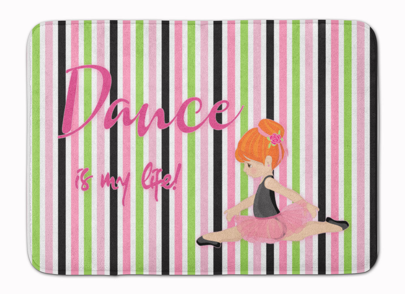 Ballet Dance is my Life Red Memory Foam Kitchen Mat Machine Washable Anti-Fatigue Cushion Comfort Bath or Kitchen Rug