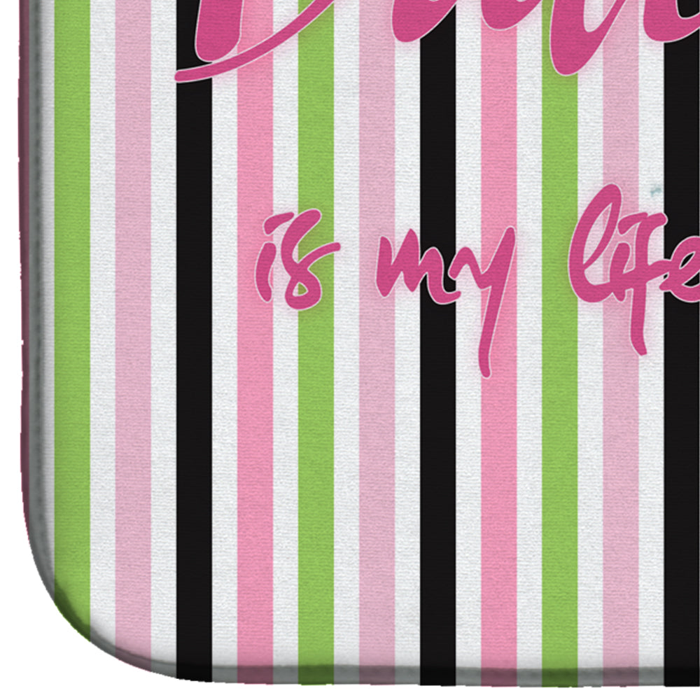 Ballet Dance is my Life Blonde Dish Drying Mat Absorbent Dish Drying Mat Pad for Kitchen Counter Dish Drainer Mat for Countertop, 14 x 21", Multicolor