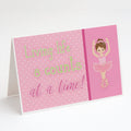 Ballet in 8 Counts Brunette Greeting Cards Pack of 8 Blank Cards with Envelopes Whimsical A7 Size 5x7