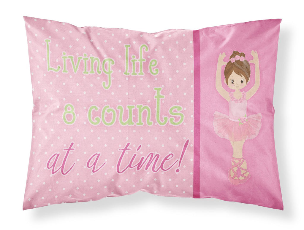 Ballet in 8 Counts Brunette Standard Pillowcase Lightweight Super Soft Easy Care Decorative Artwork Pillowcase, Standard