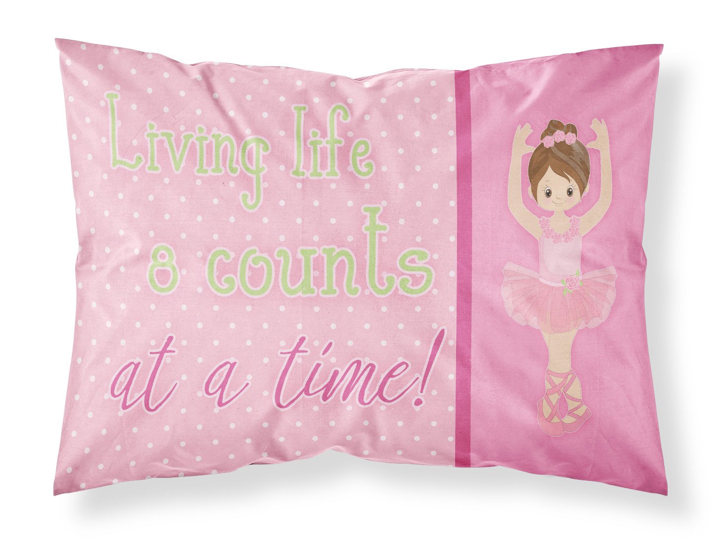 Ballet in 8 Counts Brunette Standard Pillowcase Lightweight Super Soft Easy Care Decorative Artwork Pillowcase, Standard