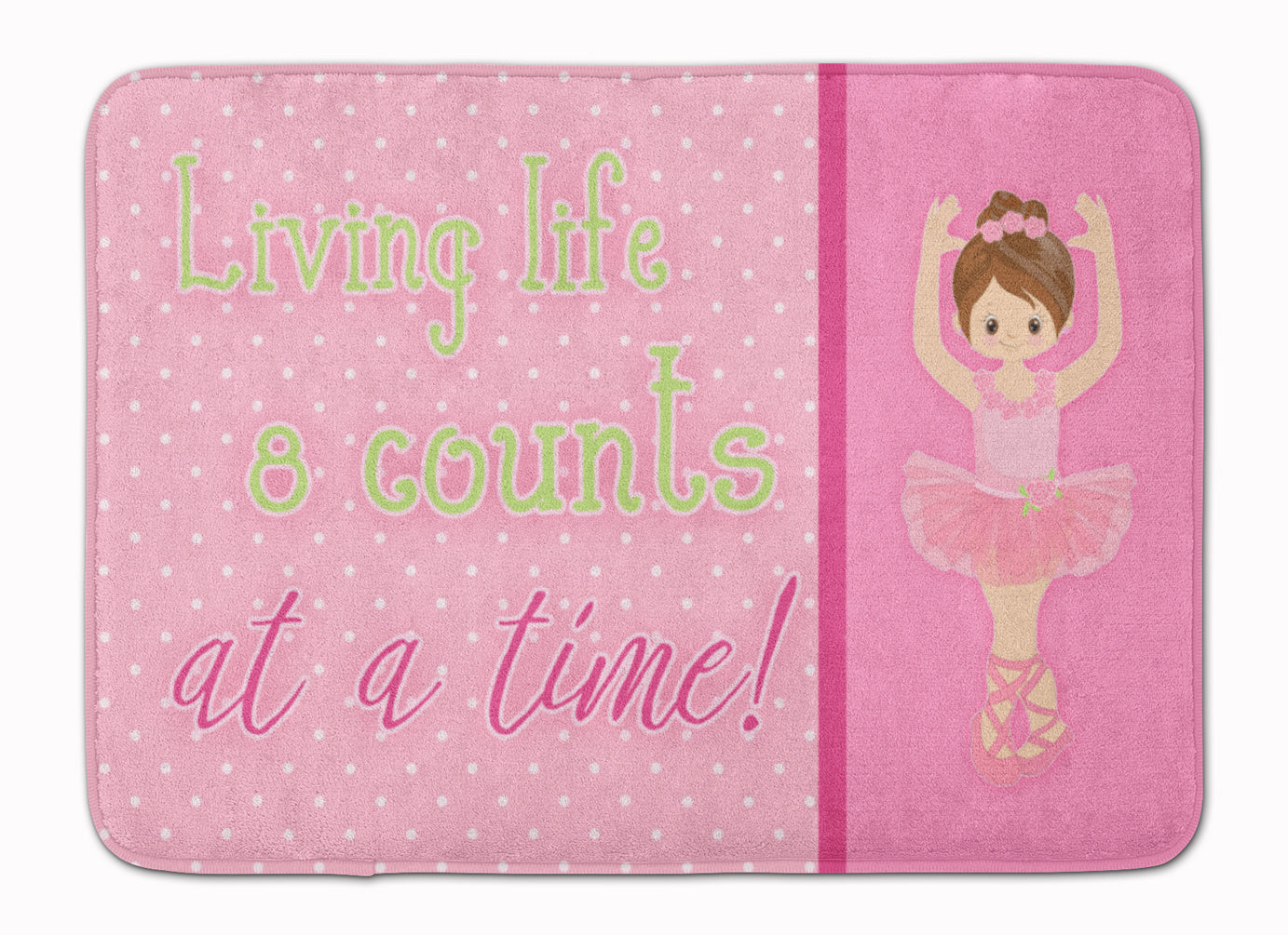 Ballet in 8 Counts Brunette Memory Foam Kitchen Mat Machine Washable Anti-Fatigue Cushion Comfort Bath or Kitchen Rug