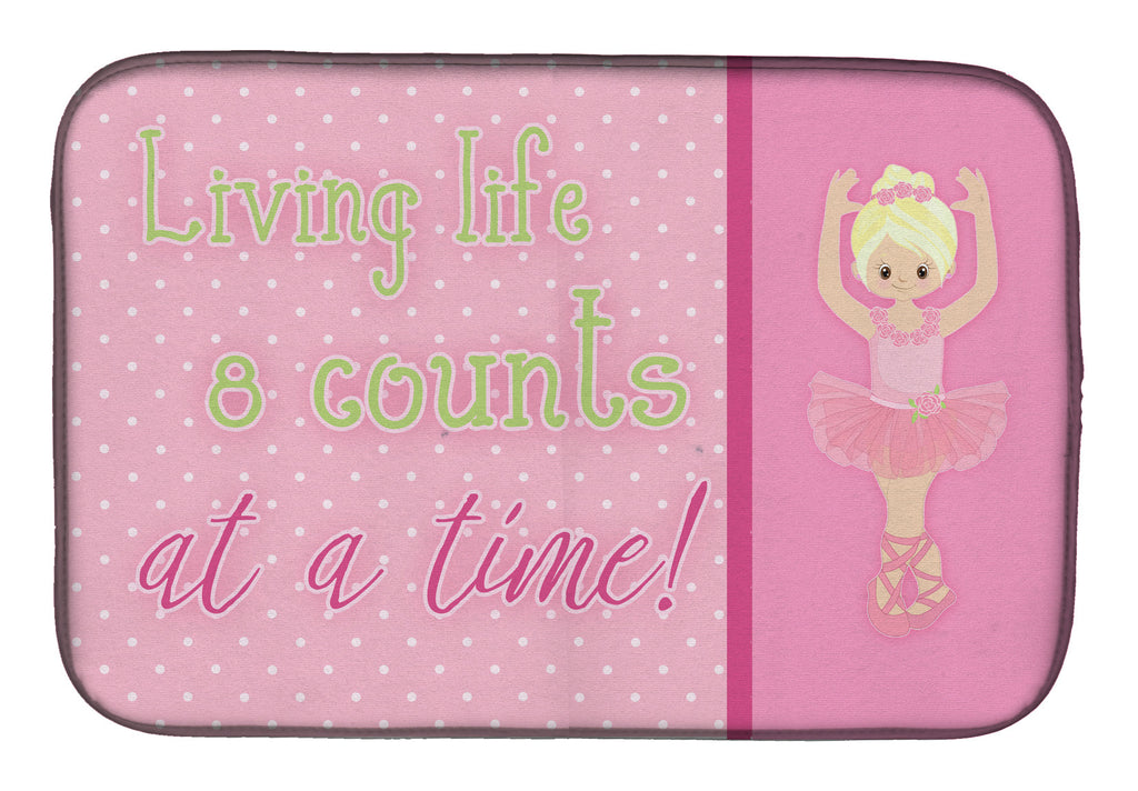 Ballet in 8 Counts Blonde Dish Drying Mat Absorbent Dish Drying Mat Pad for Kitchen Counter Dish Drainer Mat for Countertop, 14 x 21", Multicolor