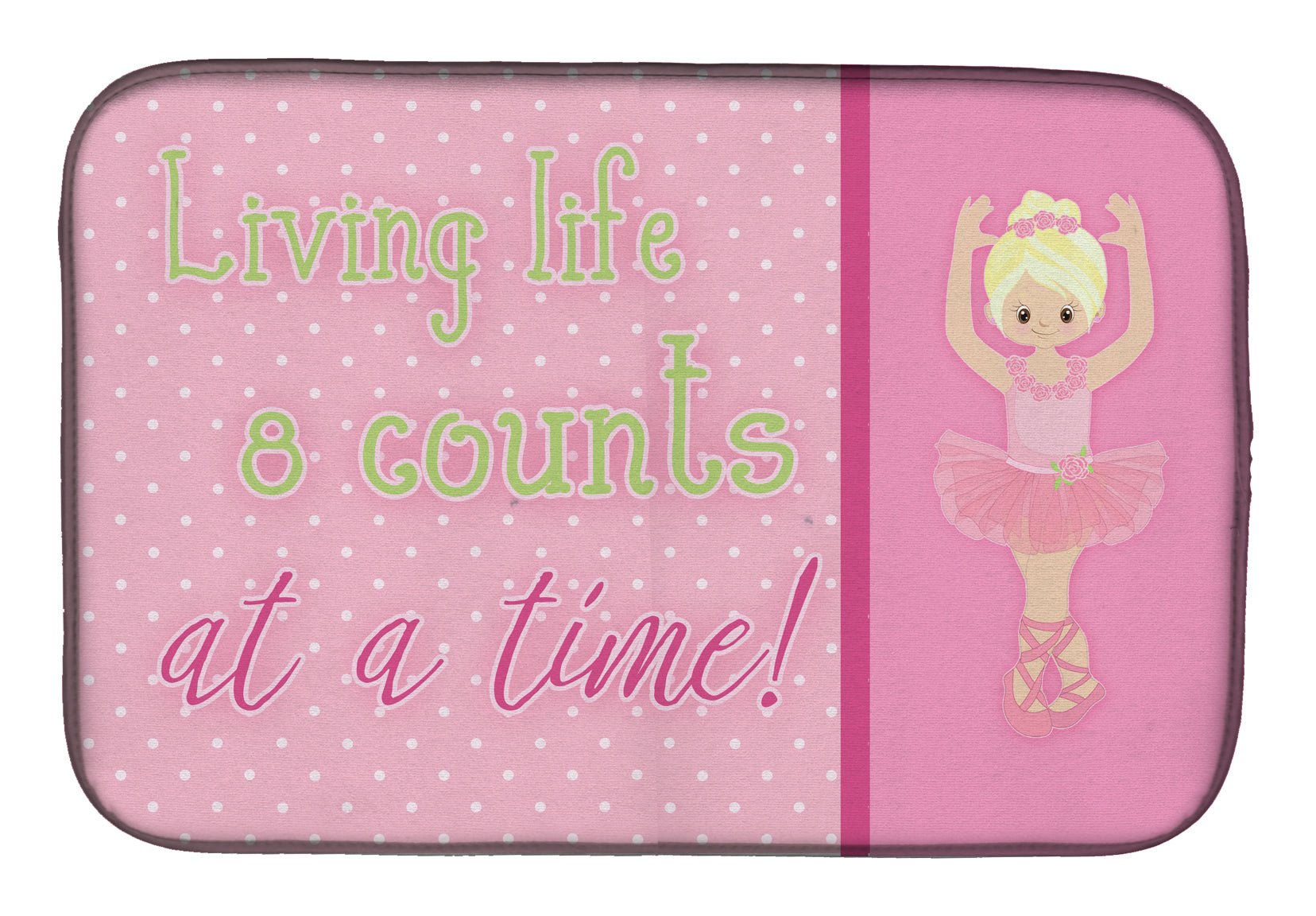 Ballet in 8 Counts Blonde Dish Drying Mat Absorbent Dish Drying Mat Pad for Kitchen Counter Dish Drainer Mat for Countertop, 14 x 21", Multicolor