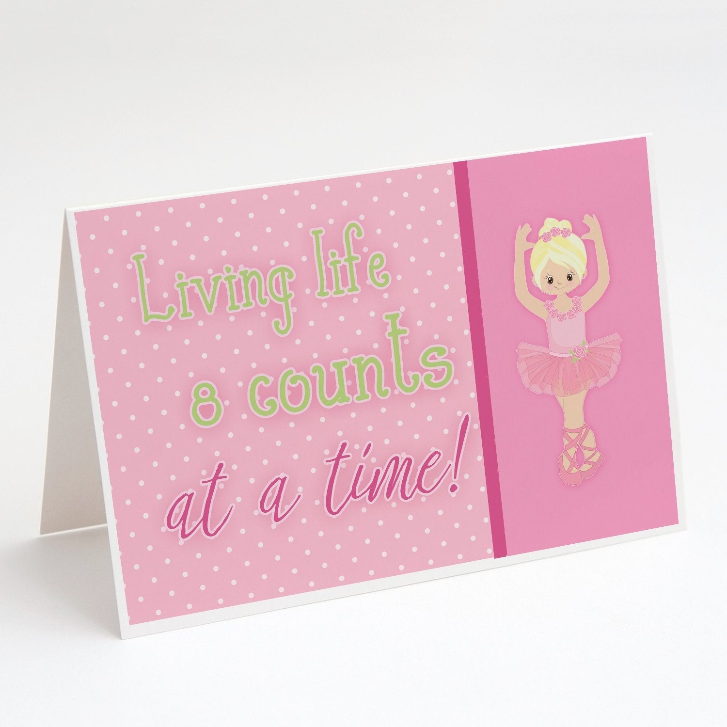 Ballet in 8 Counts Blonde Greeting Cards Pack of 8 Blank Cards with Envelopes Whimsical A7 Size 5x7