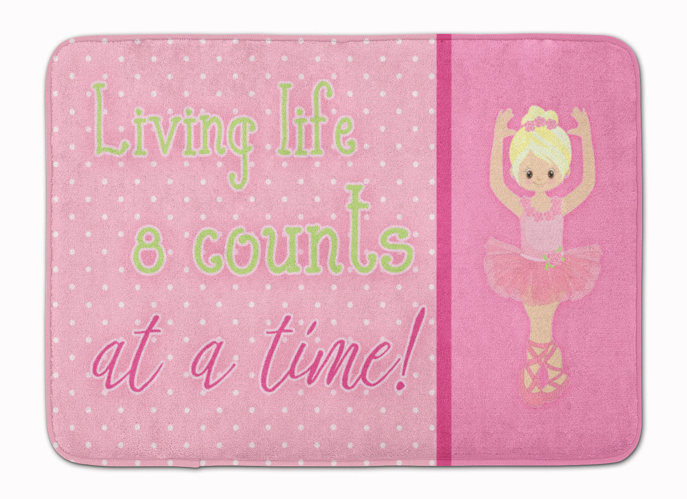 Ballet in 8 Counts Blonde Memory Foam Kitchen Mat Machine Washable Anti-Fatigue Cushion Comfort Bath or Kitchen Rug