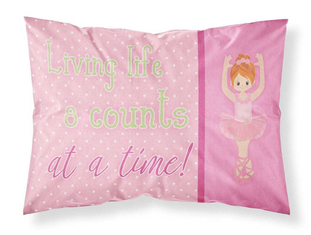 Ballet in 8 Counts Red Hair Standard Pillowcase Lightweight Super Soft Easy Care Decorative Artwork Pillowcase, Standard