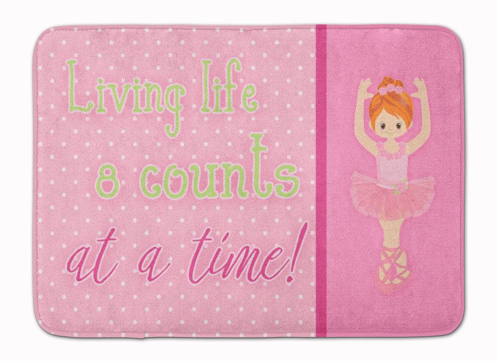Ballet in 8 Counts Red Hair Memory Foam Kitchen Mat Machine Washable Anti-Fatigue Cushion Comfort Bath or Kitchen Rug