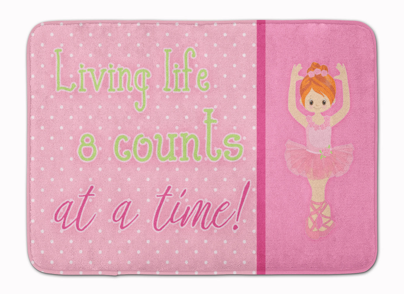 Ballet in 8 Counts Red Hair Memory Foam Kitchen Mat Machine Washable Anti-Fatigue Cushion Comfort Bath or Kitchen Rug