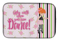 Ballet Dance Stripes Red Hair Dish Drying Mat Absorbent Dish Drying Mat Pad for Kitchen Counter Dish Drainer Mat for Countertop, 14 x 21", Multicolor