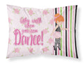 Ballet Dance Stripes Red Hair Standard Pillowcase Lightweight Super Soft Easy Care Decorative Artwork Pillowcase, Standard