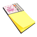 Ballet Dance Stripes Red Hair Watercolor Sticky Note Holder Refillable Dispenser Desk Accessory 3x3 Pad Gift
