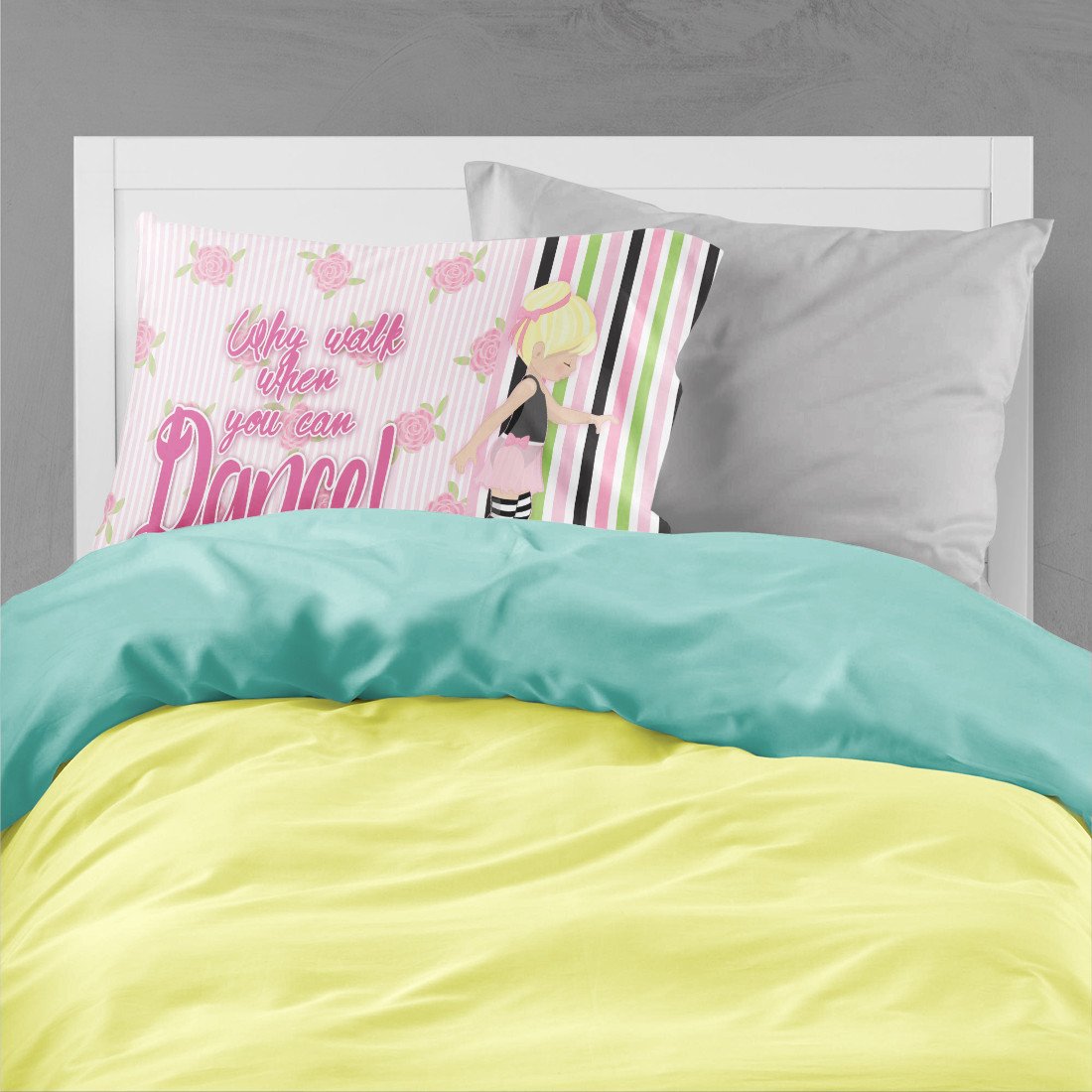 Ballet Dance Stripes Blonde Standard Pillowcase Lightweight Super Soft Easy Care Decorative Artwork Pillowcase, Standard