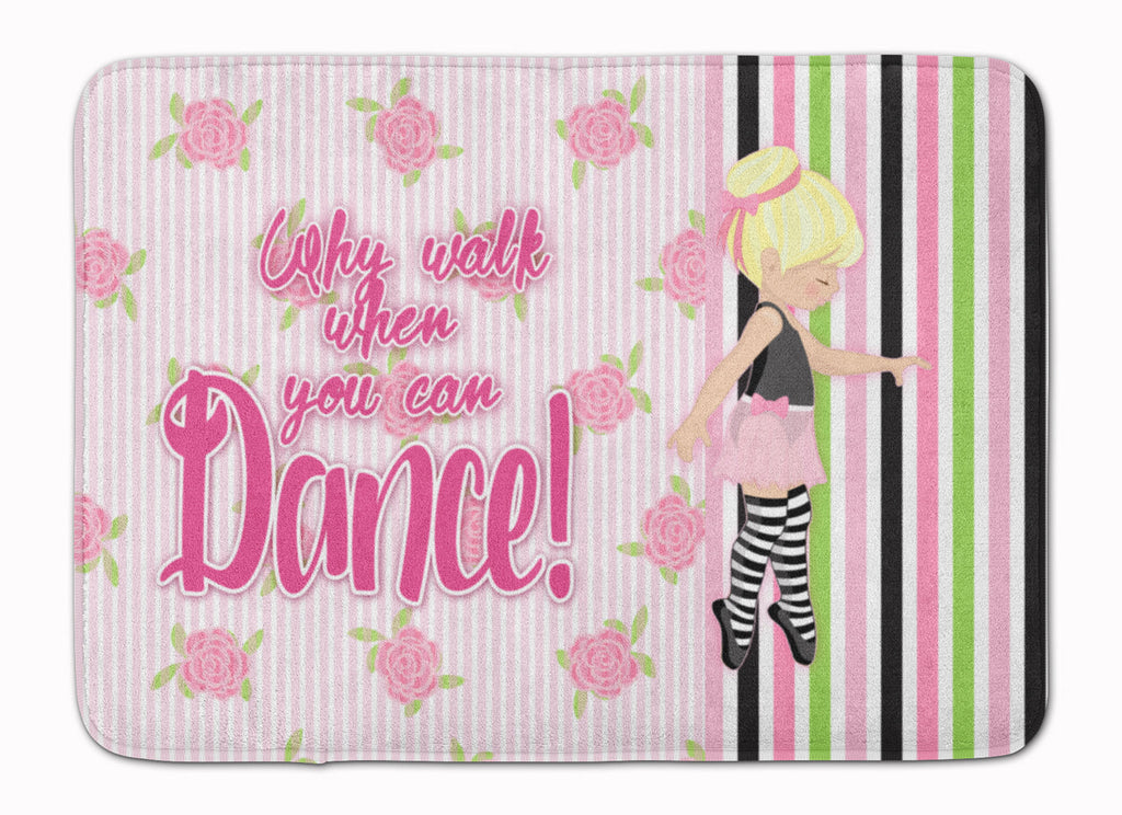 Ballet Dance Stripes Blonde Memory Foam Kitchen Mat Machine Washable Anti-Fatigue Cushion Comfort Bath or Kitchen Rug