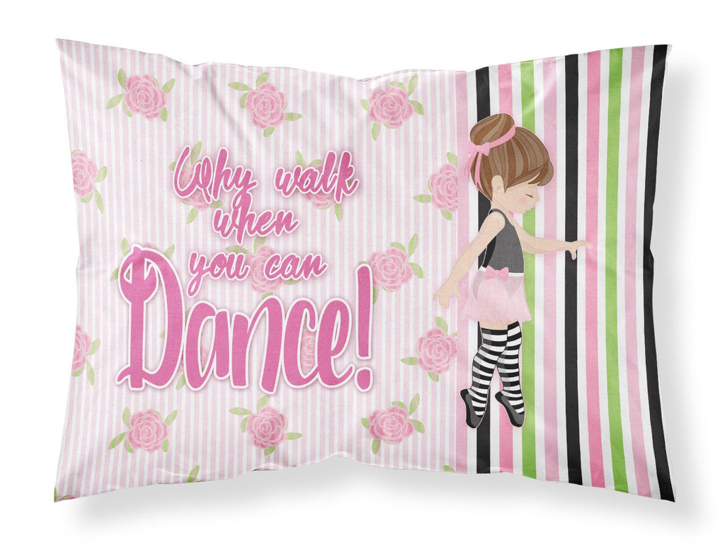 Ballet Dance Stripes Brunette Standard Pillowcase Lightweight Super Soft Easy Care Decorative Artwork Pillowcase, Standard