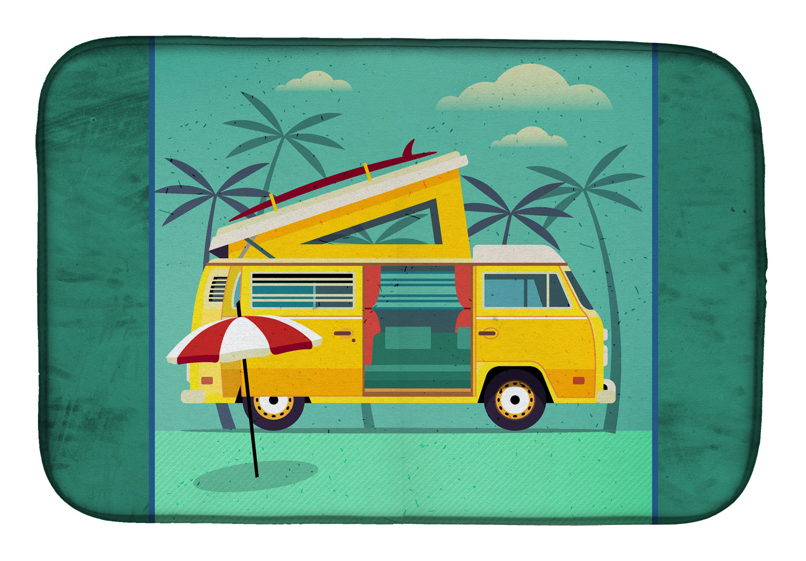 Greatest Adventure Camper Van Dish Drying Mat Absorbent Dish Drying Mat Pad for Kitchen Counter Dish Drainer Mat for Countertop, 14 x 21", Multicolor