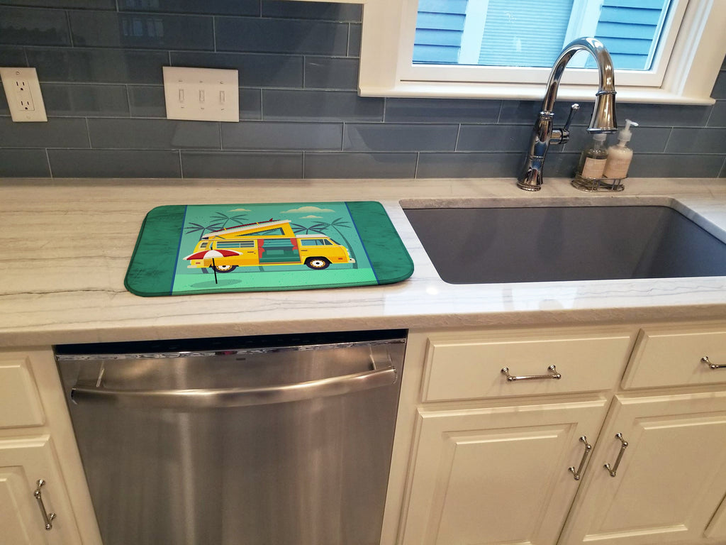 Greatest Adventure Camper Van Dish Drying Mat Absorbent Dish Drying Mat Pad for Kitchen Counter Dish Drainer Mat for Countertop, 14 x 21", Multicolor