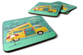 Greatest Adventure Camper Van Foam Coasters Set of 4 Cup Coasters for Indoor Outdoor, Tabletop Protection, Anti Slip, Mouse pad Material
