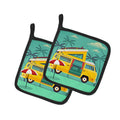 Greatest Adventure Camper Van Pot Holder Set of 2 Heat Resistant Quilted Hot Pads 7.5 x 7.5 Inch, Insulated Kitchen Trivets for Cooking & Baking