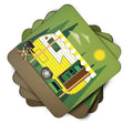 Greatest Adventure Retro Camper Foam Coasters Set of 4 Cup Coasters for Indoor Outdoor, Tabletop Protection, Anti Slip, Mouse pad Material