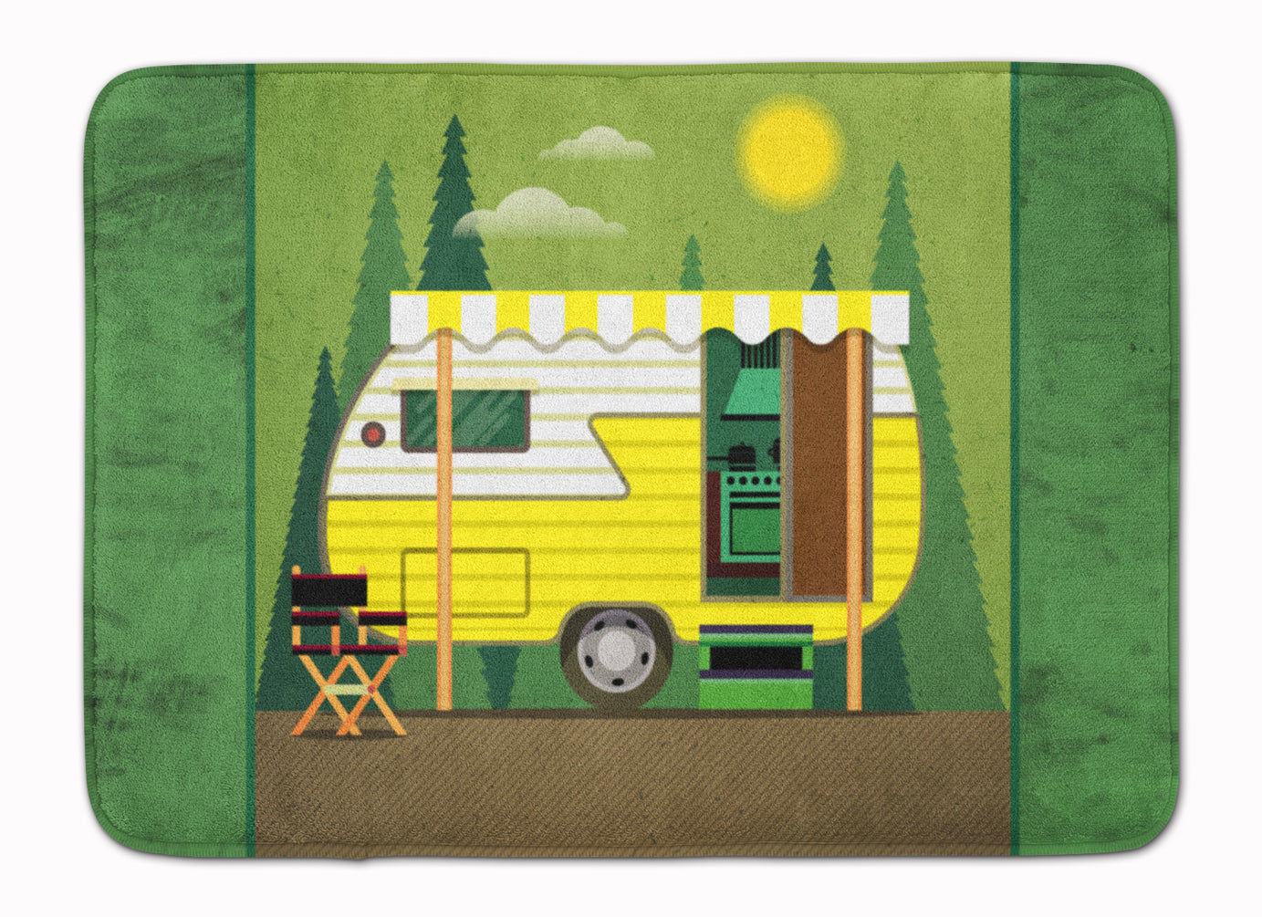 Greatest Adventure Retro Camper Memory Foam Kitchen Mat Machine Washable Anti-Fatigue Cushion Comfort Bath or Kitchen Rug