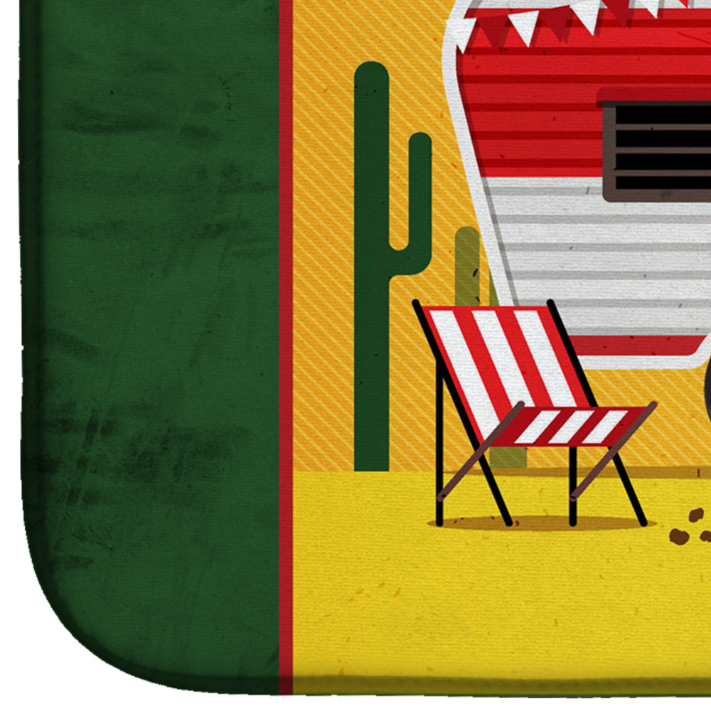 Greatest Adventure Retro Camper Desert Dish Drying Mat Absorbent Dish Drying Mat Pad for Kitchen Counter Dish Drainer Mat for Countertop, 14 x 21", Multicolor