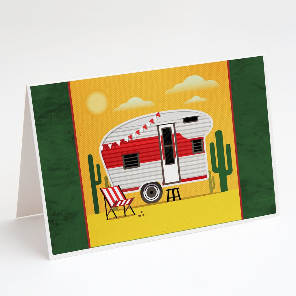 Greatest Adventure Retro Camper Desert Greeting Cards Pack of 8 Blank Cards with Envelopes Whimsical A7 Size 5x7