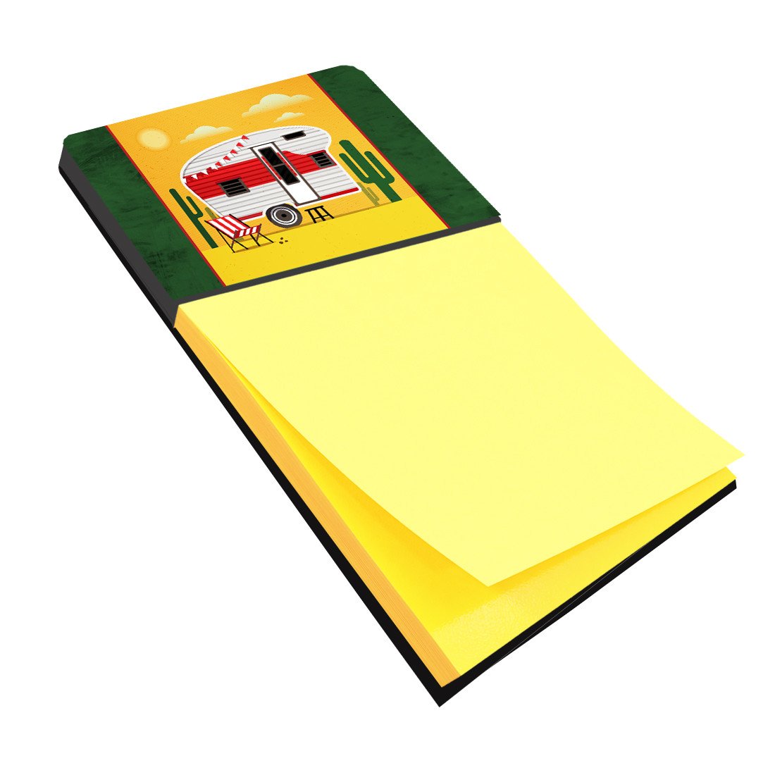 Greatest Adventure Retro Camper Desert Watercolor Sticky Note Holder Refillable Dispenser Desk Accessory 3x3 Pad Gift