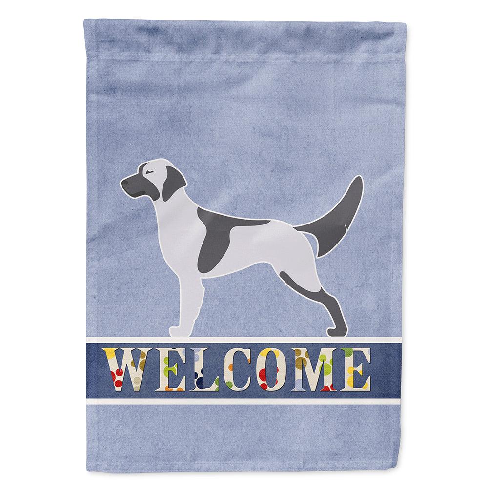 English Setter Welcome House Flag 28x40 Porch Sleeve Pole Decorative Outside Yard Banner Artwork Wall Hanging, Polyester