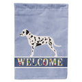 Dalmatian Welcome House Flag 28x40 Porch Sleeve Pole Decorative Outside Yard Banner Artwork Wall Hanging, Polyester