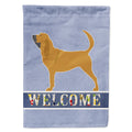 Bloodhound Welcome House Flag 28x40 Porch Sleeve Pole Decorative Outside Yard Banner Artwork Wall Hanging, Polyester